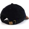 imageTrendy Apparel Shop 2 Tone 100 Cotton with Synthetic Suede Visor Baseball CapBlack Brown