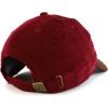 imageTrendy Apparel Shop 2 Tone 100 Cotton with Synthetic Suede Visor Baseball CapBurgundy Brown