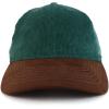 imageTrendy Apparel Shop 2 Tone 100 Cotton with Synthetic Suede Visor Baseball CapDarkgreen Brown