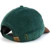 imageTrendy Apparel Shop 2 Tone 100 Cotton with Synthetic Suede Visor Baseball CapDarkgreen Brown