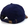 imageTrendy Apparel Shop 2 Tone 100 Cotton with Synthetic Suede Visor Baseball CapNavy Brown