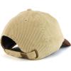 imageTrendy Apparel Shop 2 Tone 100 Cotton with Synthetic Suede Visor Baseball CapSand Brown