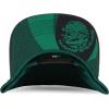 imageTrendy Apparel Shop 3D Gold Mexico Embroidered License Plate Theme Flatbill Snapback CapDark Green Black