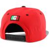 imageTrendy Apparel Shop 3D Gold Mexico Embroidered License Plate Theme Flatbill Snapback CapRed Black
