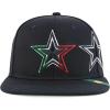 imageTrendy Apparel Shop 3D Star Embroidered Flat Bill Snapback CapBlack Black
