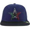 imageTrendy Apparel Shop 3D Star Embroidered Flat Bill Snapback CapNavy Black