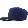 imageTrendy Apparel Shop 3D Star Embroidered Flat Bill Snapback CapNavy Black