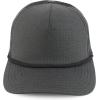 imageTrendy Apparel Shop 5 Panel Foam Front Ripstop Trucker Snapback CapCharcoal Black
