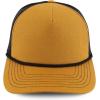 imageTrendy Apparel Shop 5 Panel Foam Front Ripstop Trucker Snapback CapOld Gold Black