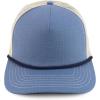 imageTrendy Apparel Shop 5 Panel Foam Front Ripstop Trucker Snapback CapSlate Blue Khaki