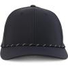 imageTrendy Apparel Shop 6 Panel Mid Profile Hybrid Perforated Cap with RopeBlack