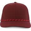 imageTrendy Apparel Shop 6 Panel Mid Profile Hybrid Perforated Cap with RopeBurgundy