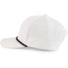 imageTrendy Apparel Shop 6 Panel Mid Profile Hybrid Perforated Cap with RopeWhite