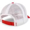 imageTrendy Apparel Shop 6 Panel Patch Mesh Back Trucker Baseball CapRed White