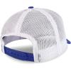 imageTrendy Apparel Shop 6 Panel Patch Mesh Back Trucker Baseball CapRoyal White
