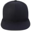 imageTrendy Apparel Shop Classic Plain 6 Panel Structured Flat Bill Snapback CapBlack