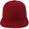 imageTrendy Apparel Shop Classic Plain 6 Panel Structured Flat Bill Snapback CapBurgundy