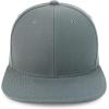 imageTrendy Apparel Shop Classic Plain 6 Panel Structured Flat Bill Snapback CapDark Grey