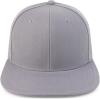 imageTrendy Apparel Shop Classic Plain 6 Panel Structured Flat Bill Snapback CapLight Grey