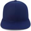 imageTrendy Apparel Shop Classic Plain 6 Panel Structured Flat Bill Snapback CapNavy