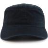 imageTrendy Apparel Shop Cotton Army Cap Military Flat Top Adjustable Baseball CapBlack