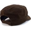 imageTrendy Apparel Shop Cotton Army Cap Military Flat Top Adjustable Baseball CapBrown
