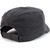 imageTrendy Apparel Shop Cotton Army Cap Military Flat Top Adjustable Baseball CapCharcoal