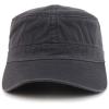 imageTrendy Apparel Shop Cotton Army Cap Military Flat Top Adjustable Baseball CapCharcoal
