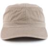 imageTrendy Apparel Shop Cotton Army Cap Military Flat Top Adjustable Baseball CapDark Khaki