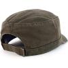 imageTrendy Apparel Shop Cotton Army Cap Military Flat Top Adjustable Baseball CapDark Olive Green