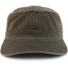 imageTrendy Apparel Shop Cotton Army Cap Military Flat Top Adjustable Baseball CapDark Olive Green