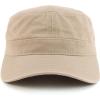 imageTrendy Apparel Shop Cotton Army Cap Military Flat Top Adjustable Baseball CapKhaki