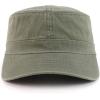 imageTrendy Apparel Shop Cotton Army Cap Military Flat Top Adjustable Baseball CapOlive