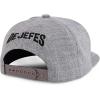 imageTrendy Apparel Shop El Jefe Embroidered Flatbill Snapback CapHeather Grey