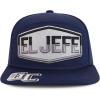 imageTrendy Apparel Shop El Jefe Embroidered Flatbill Snapback CapNavy
