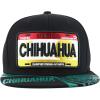 imageTrendy Apparel Shop Mexico States Auto License Plate Theme Flat Bill Snapback CapChihuahua Black