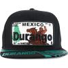 imageTrendy Apparel Shop Mexico States Auto License Plate Theme Flat Bill Snapback CapDurango Black