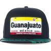 imageTrendy Apparel Shop Mexico States Auto License Plate Theme Flat Bill Snapback CapGuanajuato Black