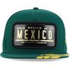 imageTrendy Apparel Shop Mexico States Auto License Plate Theme Flat Bill Snapback CapMexico Darkgreen 2