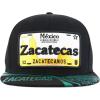 imageTrendy Apparel Shop Mexico States Auto License Plate Theme Flat Bill Snapback CapZacatecas Black
