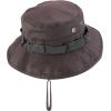imageTrendy Apparel Shop Outdoor Cotton Boonie Bucket Hat with Chin StringCharcoal