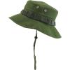 imageTrendy Apparel Shop Outdoor Cotton Boonie Bucket Hat with Chin StringOlive