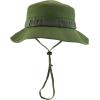 imageTrendy Apparel Shop Outdoor Cotton Boonie Bucket Hat with Chin StringOlive