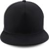 imageTrendy Apparel Shop Plain Structured 5 Panel Mesh Back Flat Bill Snapback CapBlack