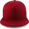 imageTrendy Apparel Shop Plain Structured 5 Panel Mesh Back Flat Bill Snapback CapBurgundy