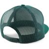 imageTrendy Apparel Shop Plain Structured 5 Panel Mesh Back Flat Bill Snapback CapDark Green