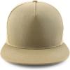 imageTrendy Apparel Shop Plain Structured 5 Panel Mesh Back Flat Bill Snapback CapKhaki