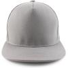 imageTrendy Apparel Shop Plain Structured 5 Panel Mesh Back Flat Bill Snapback CapLight Grey