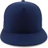 imageTrendy Apparel Shop Plain Structured 5 Panel Mesh Back Flat Bill Snapback CapNavy
