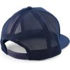 imageTrendy Apparel Shop Plain Structured 5 Panel Mesh Back Flat Bill Snapback CapNavy